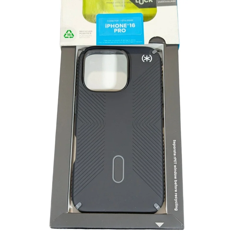 W3N Speck -‎ Presidio2 Grip ClickLock Case w/MagSafe Apple iPhone 16 Pro - Black
